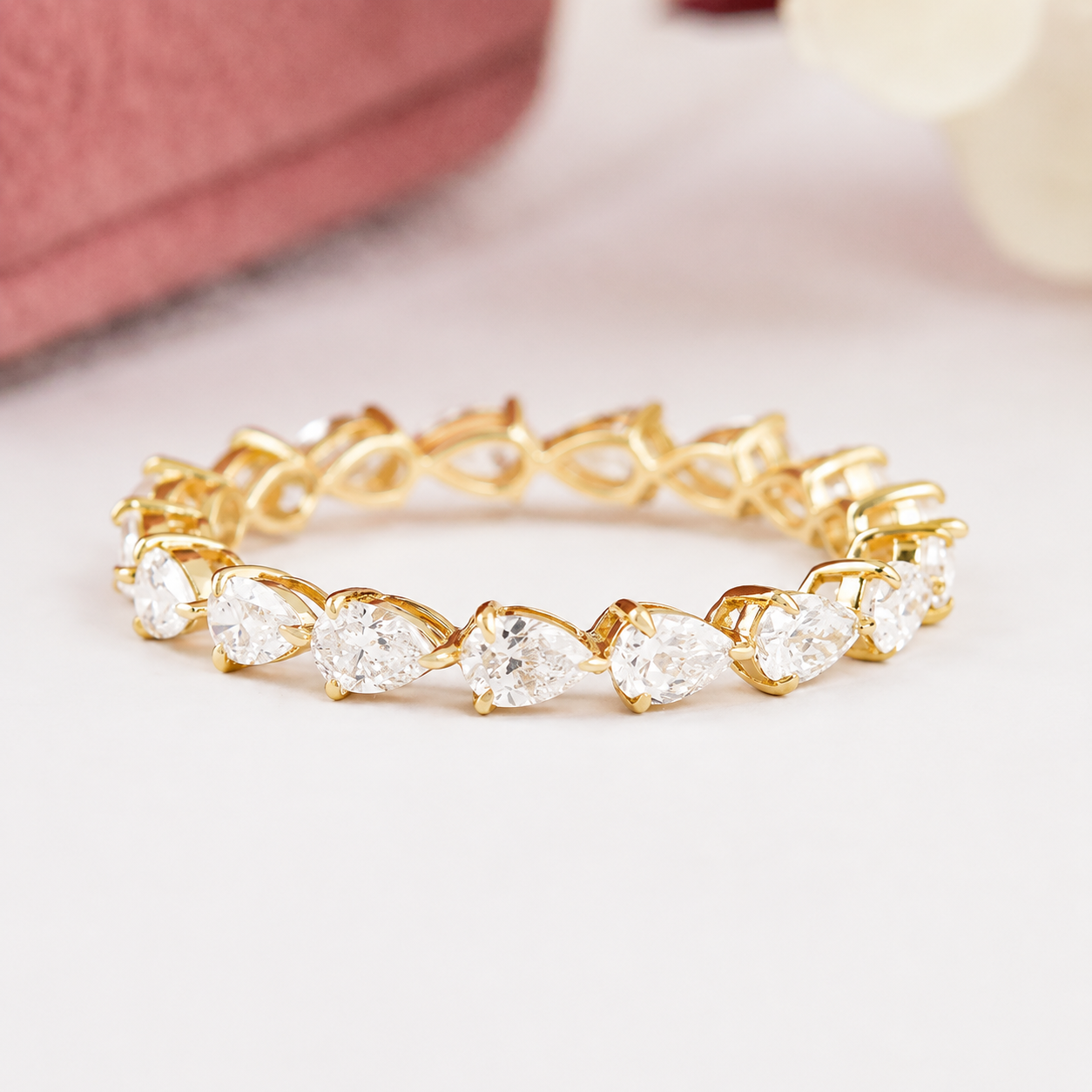 LabGrown Diamond Pear Shape Eternity Band Ring