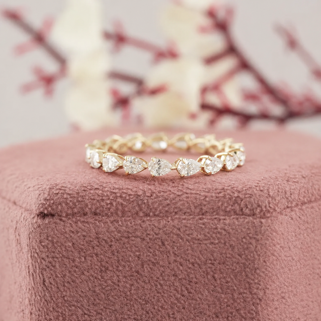 LabGrown Diamond Pear Shape Eternity Band Ring