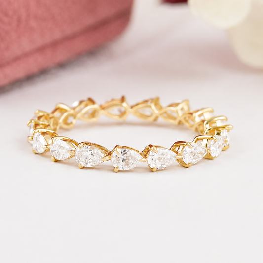 LabGrown Diamond Pear Shape Eternity Band Ring